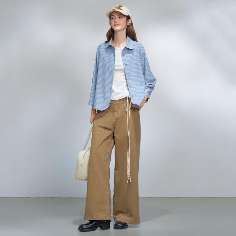 Women's Korean-Style Casual Striped Commuter Shirt