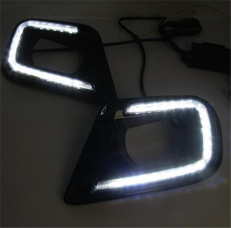 

2X 12V 3-цветный светодиодный ДХО с указателем поворота для Dodge Journey Fiat Freemont 13-17