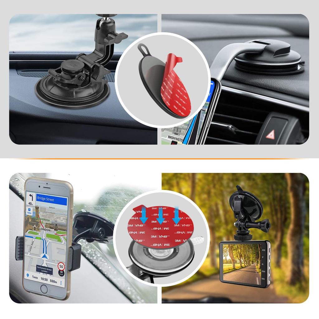 Dashboard Pad Mounting Disc for Suction Cup 3.75 Inch Large
