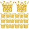 30/1Pcs Mini Pearl Crown Cake Decoration Gold Silver Cupcake Topper For Flower Arrangements Baby Shower Wedding Party Decoration