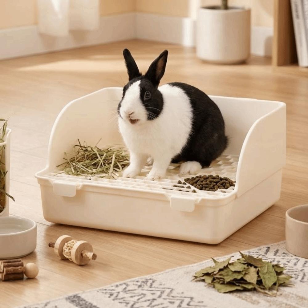 Splash-Proof Animal Potty Trainer Rectangular Rabbit Training Toilet Pet Toilet Box Pet Supplies
