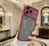 Applicable to iPhone17Pro mobile phone case Oracle two-color mesh magnetic suction Apple 16 summer heat dissipation and anti-drop case