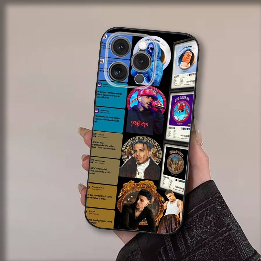 Singer R-Rauws A-Alejandro Phone Case For iPhone 17,16,15,14,13,12,11,Pro,Max,Plus,Air,X,XS,XR,SE,8,7,Mini,Soft Black Funda