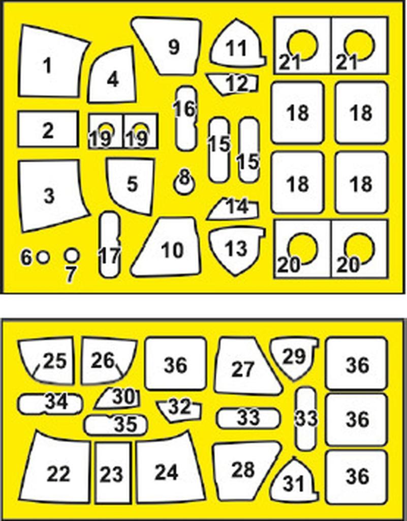 Clear Sikorsky Aircraft Black Hawk Paint Mask Seal Masking Seal for Plastic Models CPUA48096 Prop! 1/48 UH-60A/MH-60L Double-Sided (for ICM)