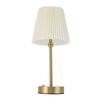 Table Lamp with Fabric Lampshade Modern Minimalist Rechargeable Touch Control RGB Bedside Lamp for Bedroom