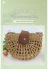 Handmade Small Round Straw Woven Beach Bag - Simple & Casual Design