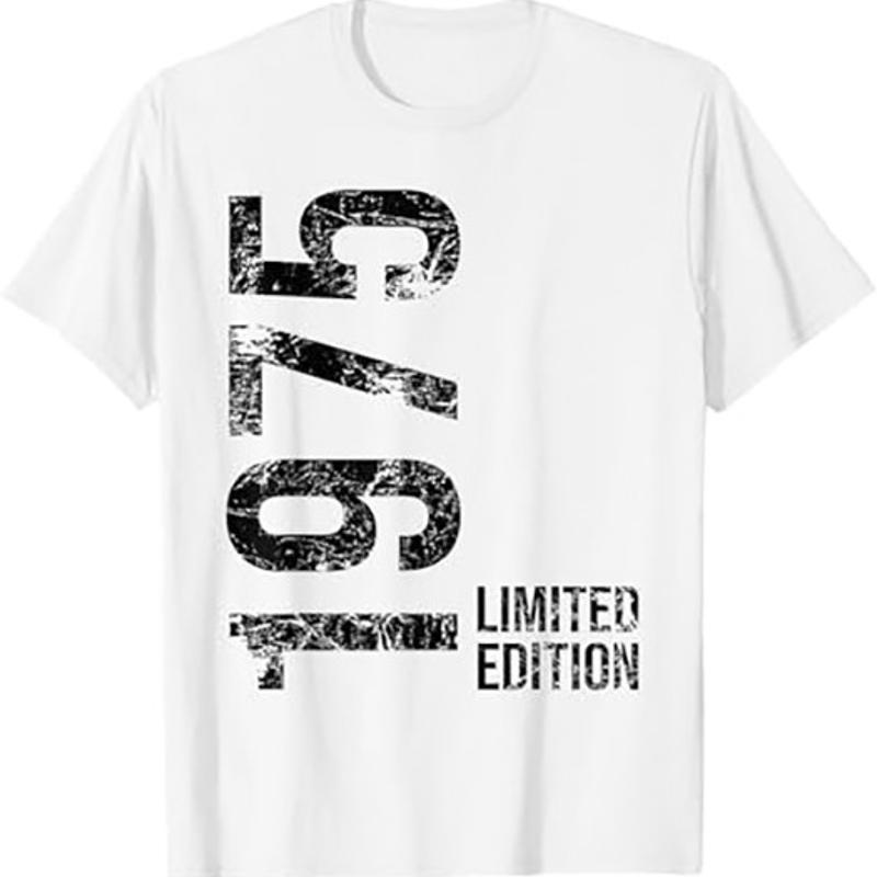 

1975 Limited Edition Vintage T Shirt White S TO 5XL 5XL різнокольоровий