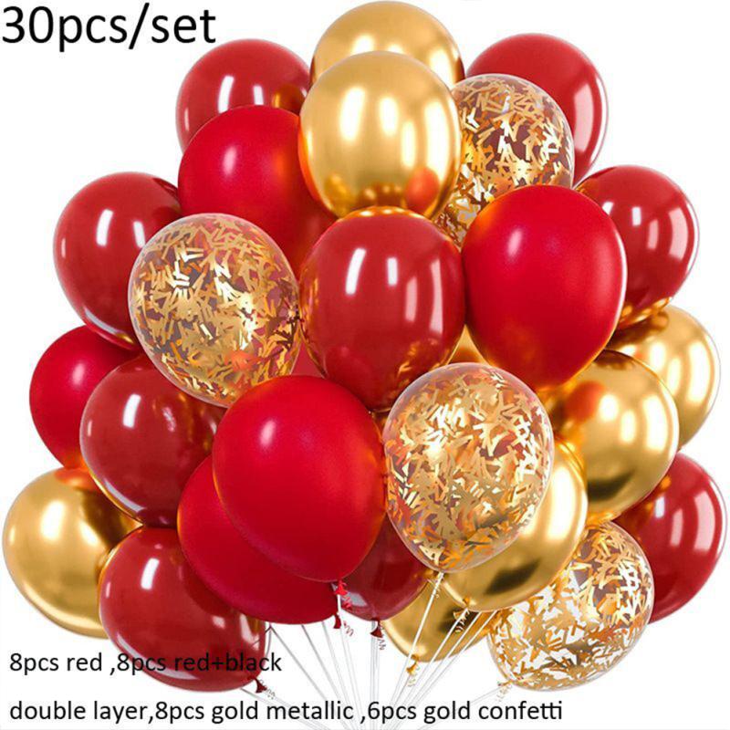 30pcs Latex Decorative Balloons, for Birthday Party Wedding Decoration ,Sequin Confetti Balloons