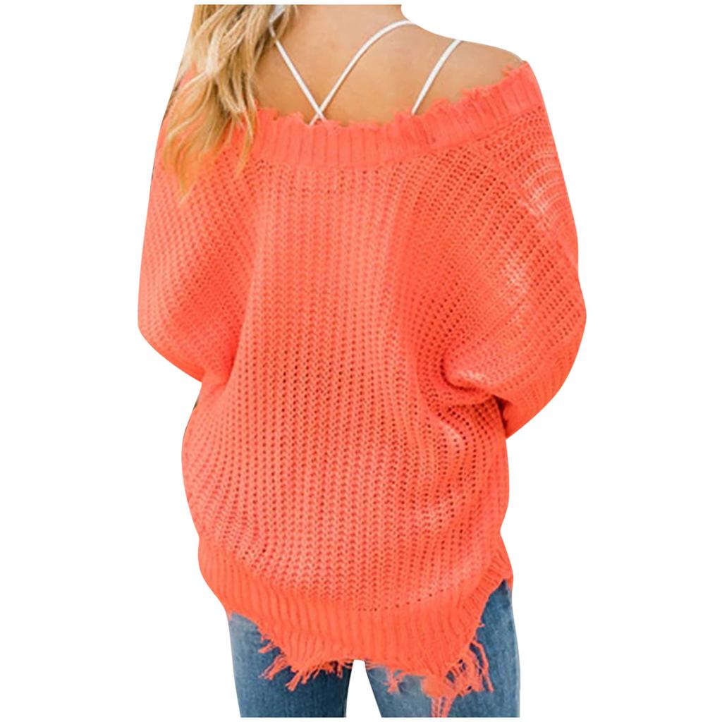 Womens Casual Knitted Pullover Sweater Long Sleevel Tops Blouse Sweater