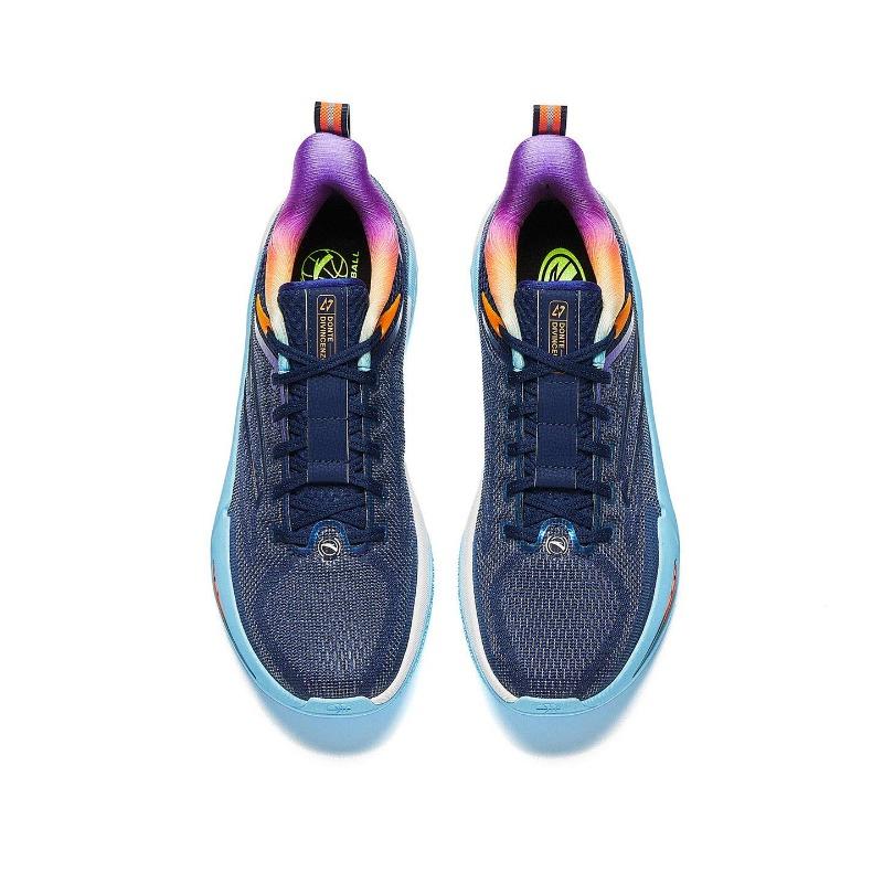 Anta Speed Decision 7 Polaris A-Shock Pro Professional Basketball Shoes Men Sneakers Blue Orange 112611607-4