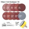 BHBL Sandpaper Disc Kit 102Pcs Polishing Wheel with Abrasive Polish Pad Plate for Sander Tool Sanding Paper 1 Inch