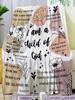 Inspirational Christian Throw Blanket X Soft Flannel Scripture Faith Prayer Healing Bible Verse Gift for Women
