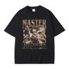 Grappige Meme T-shirts Master Baiter Vis Vissenprint Top Casual Vintage Katoen Korte Mouw Oversized Los Streetwear Unisex