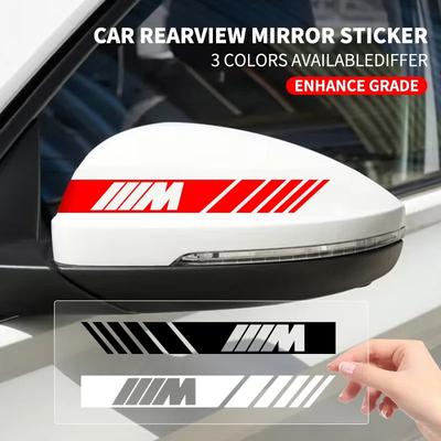 Car Styling Automobiles Rear View Mirror Vinyl Car Stickers Decal For BMW M Sport M1 M3 M4 M5 M6 E90 F30 F10 E87 X3 X4 X5 X6