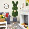 Easter Bunny Garden Stakes Artificial Rabbit Decor with Greenery Lawn Ornaments for Yard Porch Spring Patio Decorations