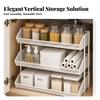 Versatile Freestanding Storage Rack with Raised Rails Space-Efficient Mesh Shelf