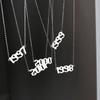 Unique Date Pendant Clavicle Chain Couple Friend Choker Hip Hop Jewelry Birthday
