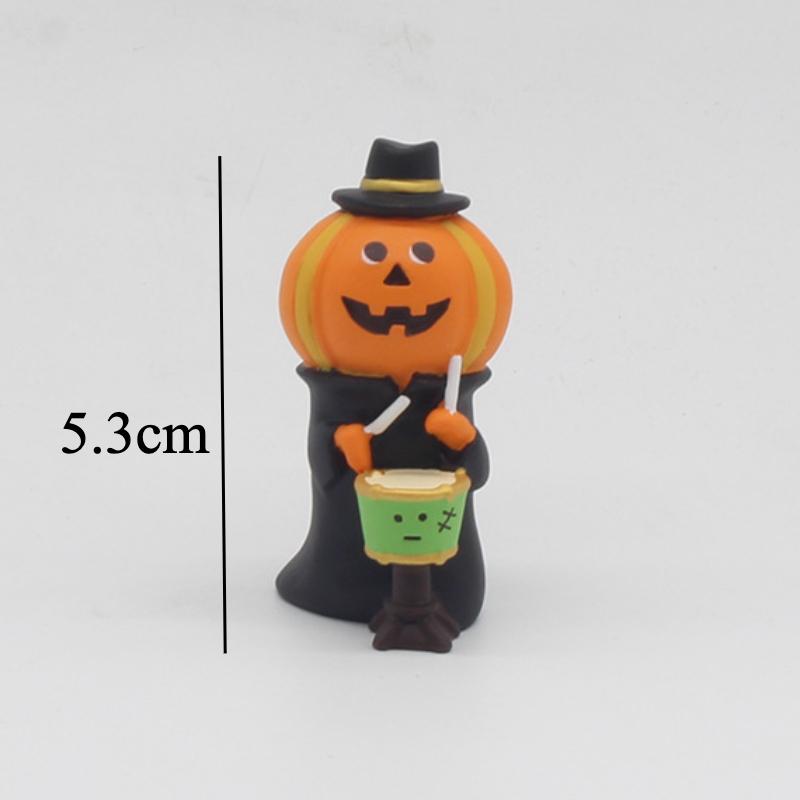 Cute Cat Halloween Concert Miniatures Funny Ghost Figurines Kawaii Shiba Vampire Magic Pumpkin Miniatures DIY Home Decoration