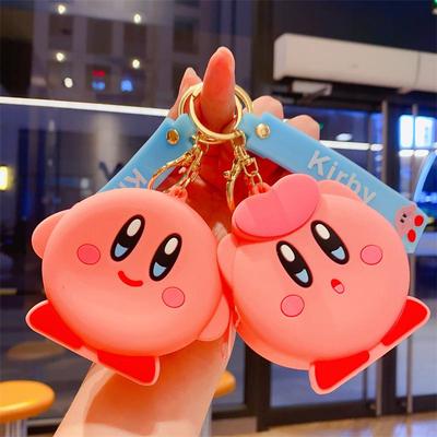 Cartoon Niedlicher Kirby Zero Geldbörse Schlüsselanhänger Schlüsselanhänger Mini-Aufbewahrung Kinder Tasche Anhänger