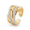 Ring - LUXENTER - Ximara - Metal Alloy - 18 Carat Yellow Gold - Cubic Zirconia