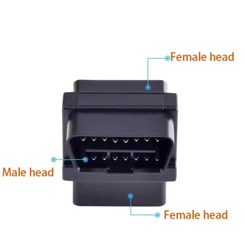 OBD2 Splitter Extension Cable 16 Pin Male To 2 Female Connector for Easy Diagnostic Access Car Maintenance & Monitoring