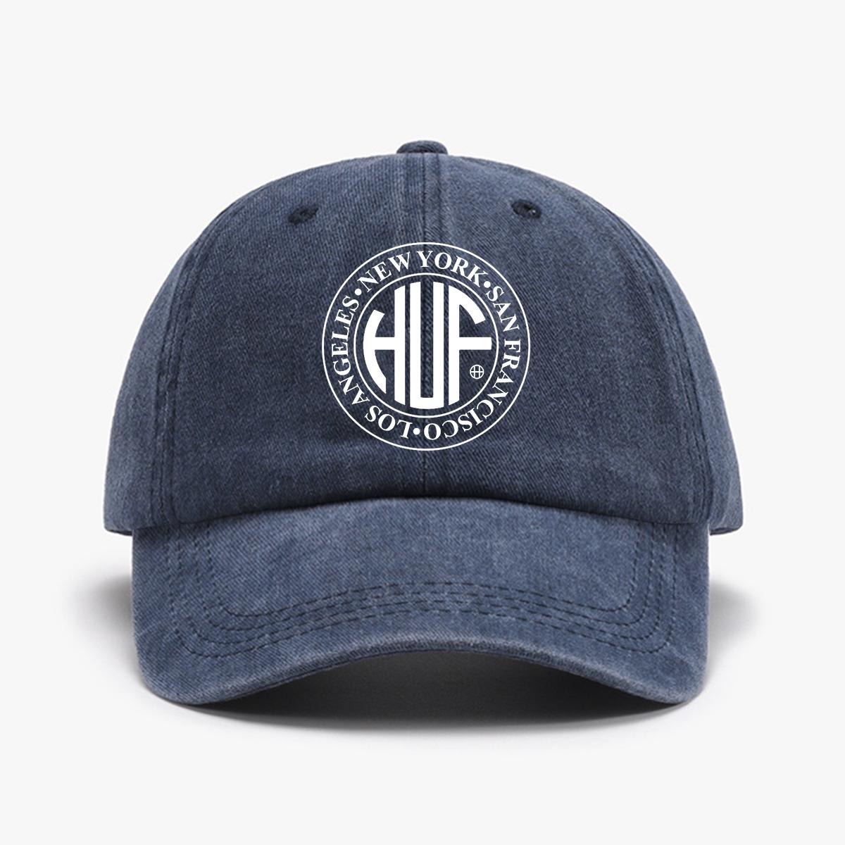 

1 HUF printed baseball cap outdoor fashion accessories, adjustable, lightweight, trendy, handsome unisex