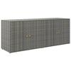 VidaXL Armoire de rangement jardin Gris 198x55,5x80 cm Résine tressée 319871