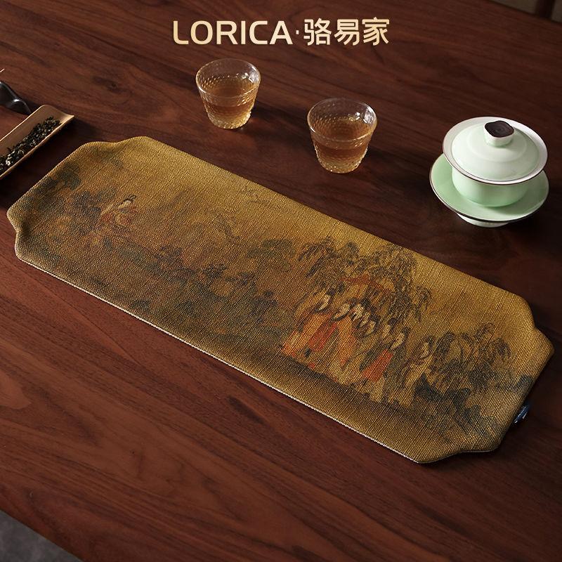 Tea Mat Zen Tea Cup Mat Tea Ceremony Waterproof Tea Tray Mat Thermal Insulation Mat Tea Mat Chinese Style