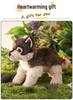 Wolf Dog Plush Toy Simulation Korean Craft Animal Ornament