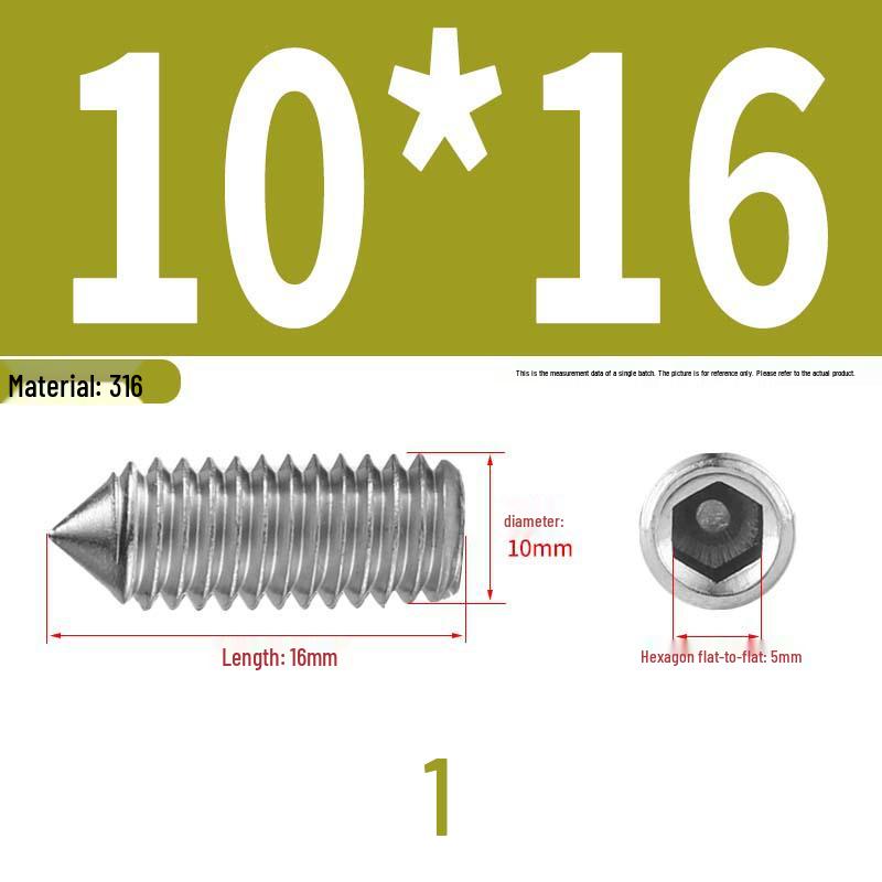 12.9 Edelstahl 304 Innensechskant Kegelspitze Gewindestift M2/M3