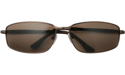 Stylish UV-blocking Men's Sunglasses with a Metal Frame  Brown 7864-02