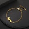 Cute Dachshund Dog Stainless Steel Bracelet for Women's Valentine's Day Commemorative Day Jewelry and Gift Wholesale