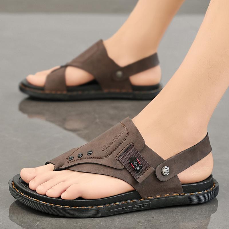 Fashion CYYTL Flip Flops Summer Mens Slippers Casual Shoes Beach Sandals Outdoor Slides Walking Comfort Leather Designer Fashion Luxury