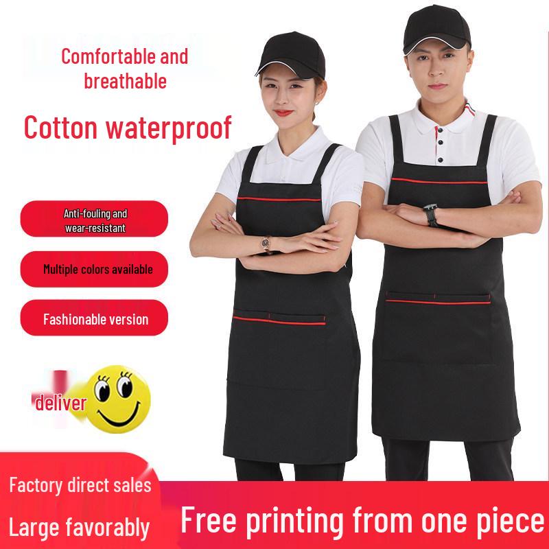 Premium Women's Waterproof Work Apron with Custom Logo for Restaurants, Cafes, Hotels, Flower Shops, and Supermarkets