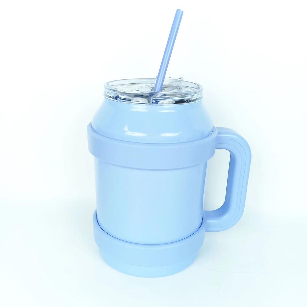 Tazza Termica Portatile da 50 oz in Acciaio Inossidabile 304, Tumbler, Borraccia Termica da Esterno, Borraccia Sottovuoto per Freddo e Caldo, Borraccia Sportiva con Cannuccia