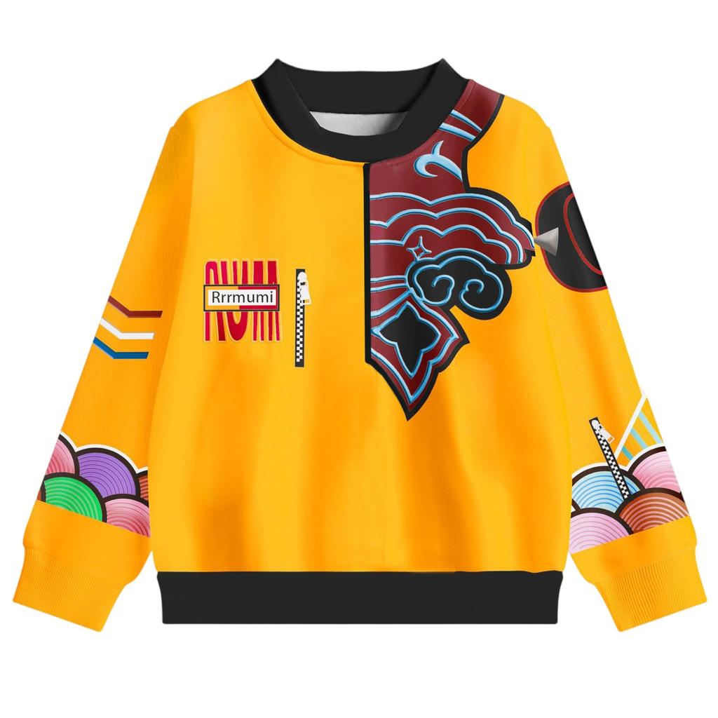 Kids Seven Sleeve Round Neck Christmas Printed Casual Top