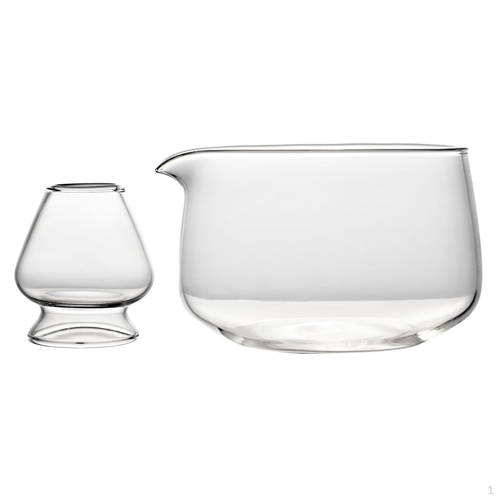 

Чайный набор в стеклянной чаше, подставка для заваривания чая матча, венчик для взбивания Style C