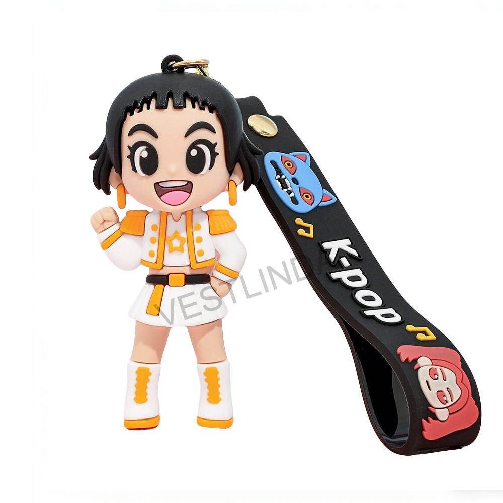 1 OR 10 PIECES KOREAN POP Demon Hunter Key Ring Rumi Key Chain Pendant Exquisite Merchandise Playthings Pouch Car Key Pendant Decoration Holiday