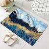 Marble Gold Vein Foil Modern Luxury Carpet Mat Rug Non Slip Easy Clean Home Decor for Bathroom Bedroom Entryway Door