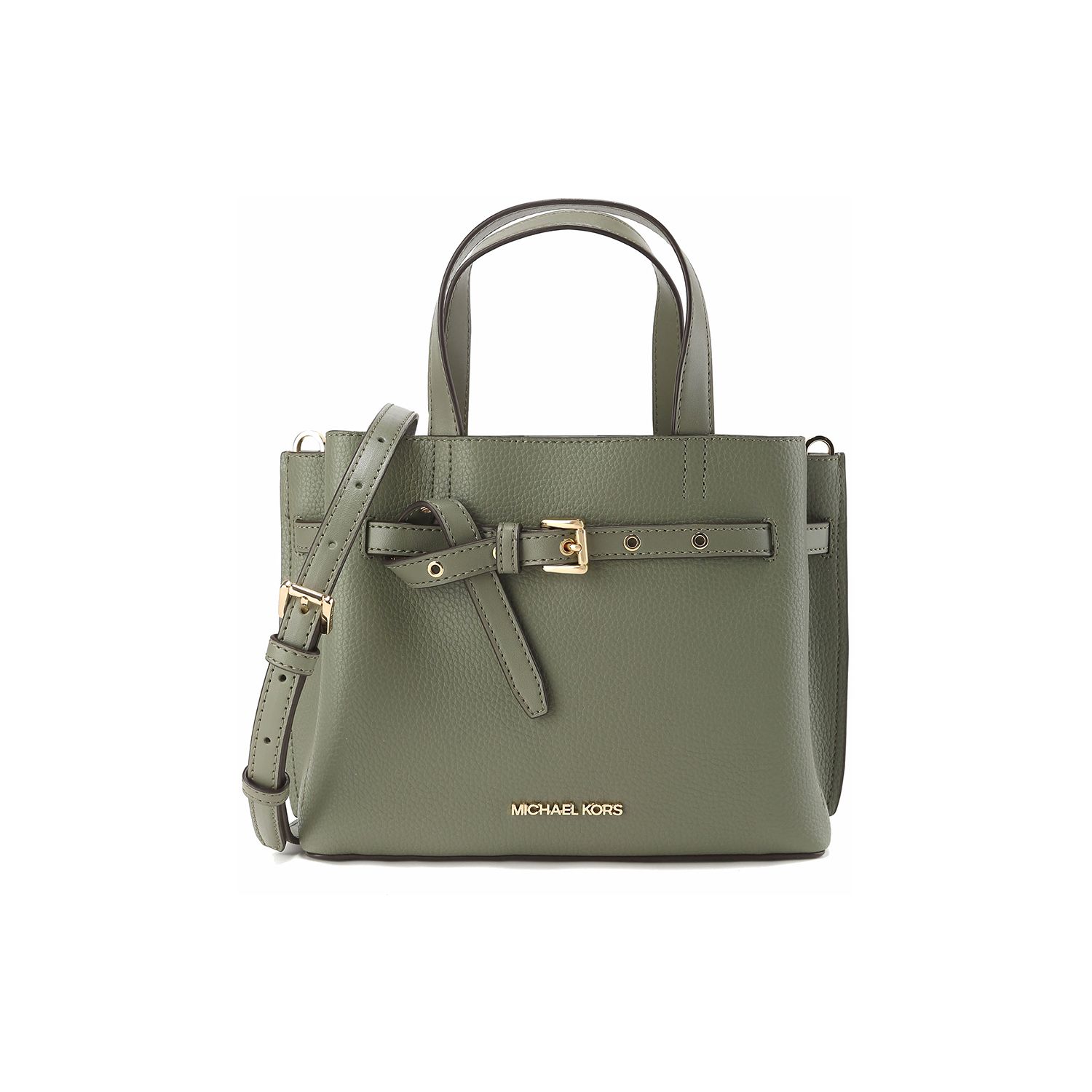

Michael Kors Emilia Solid Color Tote Bag With Belt Buckle Women tote bags Army-Green 35F0GU5S5T-378 Basic Set (Bag+Dust Bag)