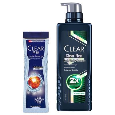 Clear Oil Control Body Wash & Anti-Dandruff Shampoo Set