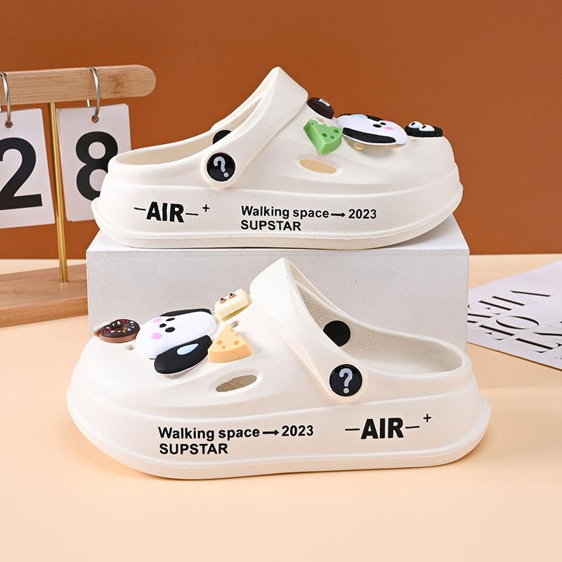 

Children s hole shoes, men s and women s middle-aged and older children s 2025 summer DIY durable non-slip thick-soled beach cute cool slippers 34-35 [inner length 220mm]
