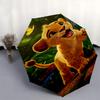 1 Auto Open Lion Cub Butterfly Themed Colorful 8-rib Portable Umbrella for Men and Women, A Compact Commuting Companion Suitable for Daily D
