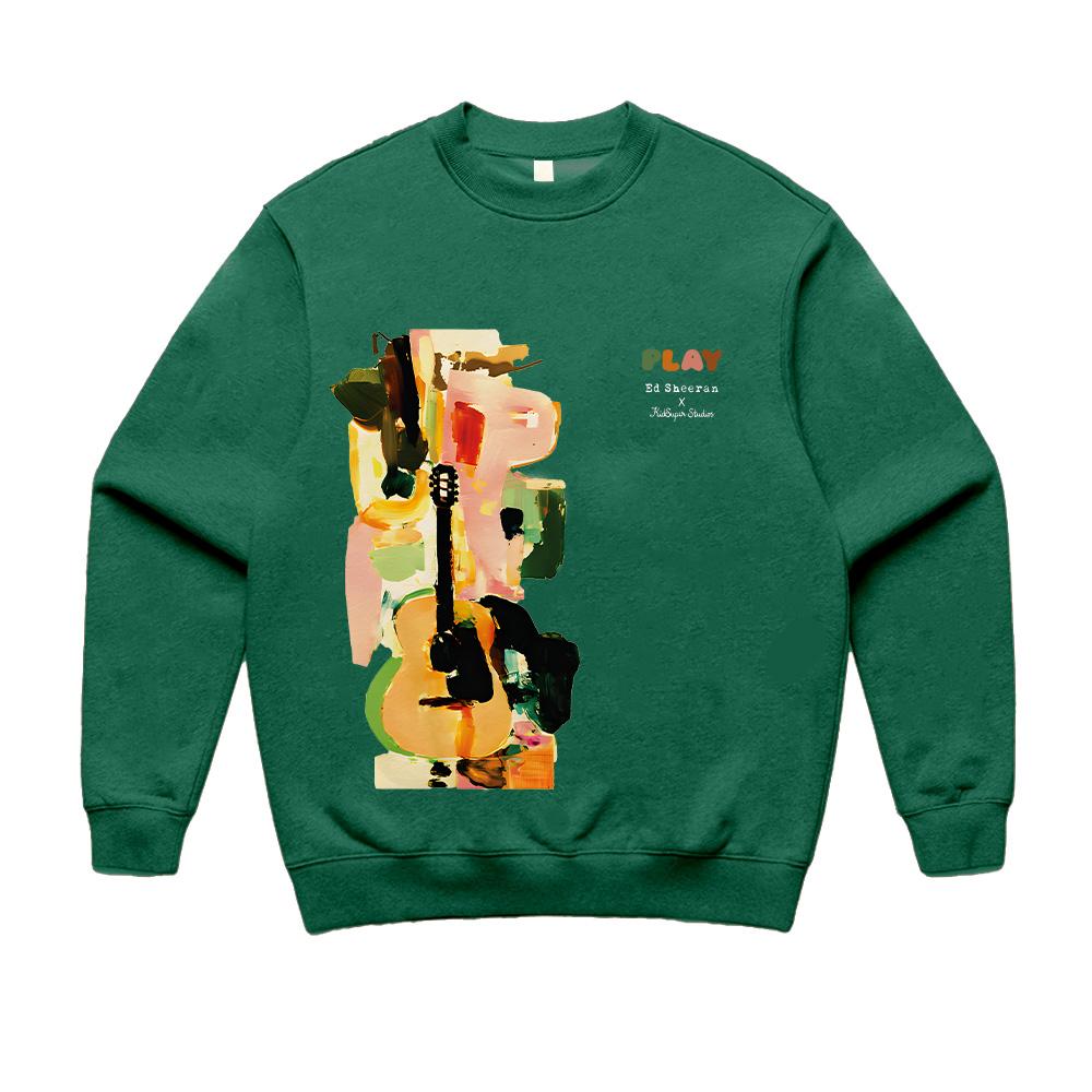 Ed Sheeran Play X KidSuper Bluza Akwarelowa Retro Harajuku Estetyczna Odzież Moda Damska Męska Jesień Długi Rękaw Streetwear