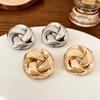 European-American Fashion Geometric Retro Twist Personality Alloy Earrings