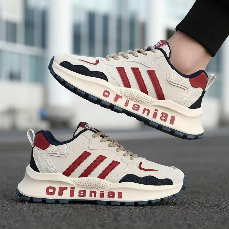 Men's Shoes Sports Shoes Spring and Autumn New Thick-soled Heightening Trend Non-slip and Versatile Running Breathable Dad Shoes Low-top