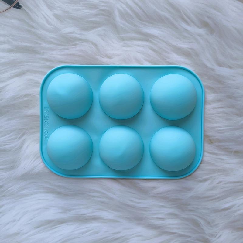 Half Sphere Silicone Chocolate Mold 6 Hole Non-Stick Food Grade Mould for Hot Cocoa Bomb Home Baking Dessert DIY