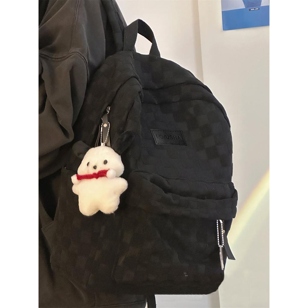 

IELGY Школьная сумка в ленивом стиле, корейская версия небольшого свежего и милого рюкзака, студенческий рюкзак. чёрный