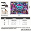 2D Türbanner 1 Stück Retro 80er Jahre Party Leinwand Neon Discokugel und Kassette Design Partydekoration