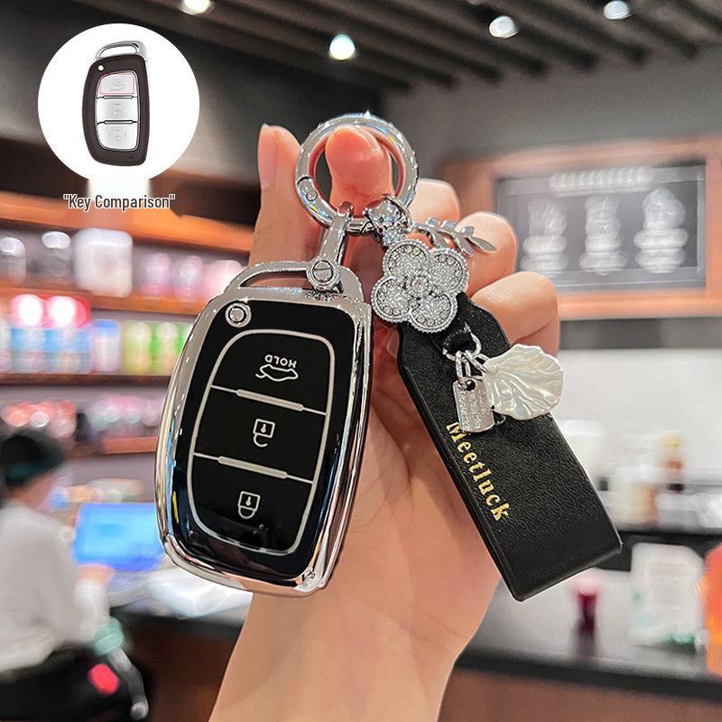 Modern Ix35, Elantra, Santa Fe, and Sonata Key Cover with Buckle